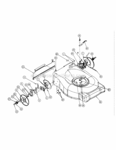 Rear_Axle_Self_Propelled Diagram and Parts List for 216IP 52B-370-195 MTD Lawn Mower