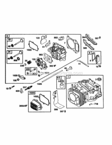 Bands_Engine_Cylinder_And_Head Diagram and Parts List for 216IP 52B-370-195 MTD Lawn Mower