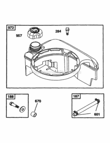 Bands_Engine_Fuel_Tank Diagram and Parts List for 216IP 52B-370-195 MTD Lawn Mower