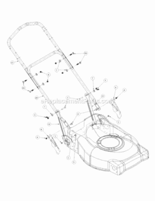 Position_Handle_Self_Propelled Diagram and Parts List for 216KW 52A-370-195 MTD Lawn Mower