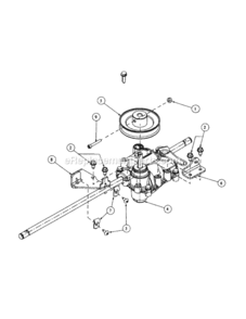 Transmission_Assembly_Cable_Shift Diagram and Parts List for 216KW 52A-370-195 MTD Lawn Mower
