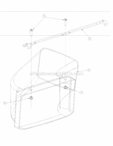 Chute Diagram and Parts List for 216KW 52A-370-195 MTD Lawn Mower
