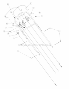 Control_Self_Propelled Diagram and Parts List for 216KW 52A-370-195 MTD Lawn Mower