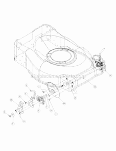 Front_Axle Diagram and Parts List for 216KW 52A-370-195 MTD Lawn Mower