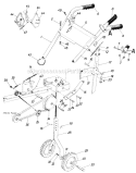 Page B Diagram and Parts List for 21700-7 1987 MTD Tiller