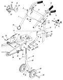 Page B Diagram and Parts List for 21700S 1985 MTD Tiller
