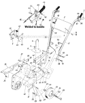 Page B Diagram and Parts List for 219-381-754 1989 MTD Tiller