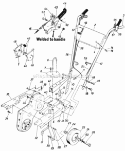 Parts Diagram and Parts List for 219-381-047  MTD Tiller