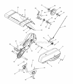 Drive_And_Tines Diagram and Parts List for 21A-342A000 2001 MTD Tiller