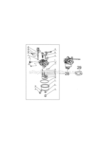 170-V0B_Carburetor Diagram and Parts List for 21A-39M5004 2013 MTD Tiller