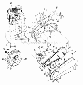 Part Location Diagram of 634-0112-0662 MTD Rim-wheel Assy