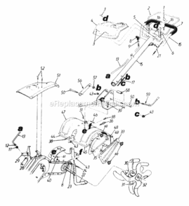 Part Location Diagram of 786-0109-0436 Yard Machines Handle Mounting Bracket