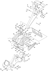 Part Location Diagram of 786-0178A-0638 MTD Tine Shield - Red