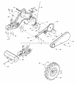 Part Location Diagram of 785-0185 MTD Belt Keeper Brkt.
