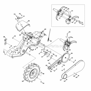 Part Location Diagram of 784-0208D-0662 MTD Shift Cover