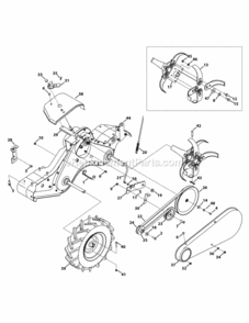 Part Location Diagram of 784-0208D-0691 MTD Shift Cover