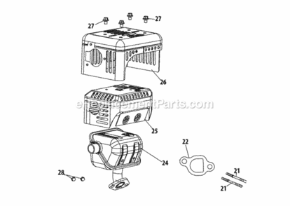 170-Au_Muffler Diagram and Parts List for 21B-39M8704 2013 MTD Tiller