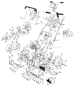 Page A Diagram and Parts List for 225-588B013 1995 MTD Edger