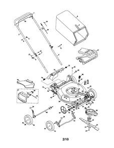 Lawn Mower Diagram and Parts List for TB210  MTD Lawn Mower