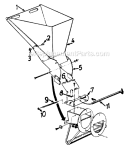 Page B Diagram and Parts List for 240-645-129 1990 MTD Chipper Shredder