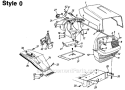 Page B Diagram and Parts List for 240-650-372 06-223572 -1990 MTD Lawn Tractor