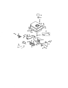 Fuel Tank Diagram and Parts List for 952Z490-SUA  MTD Engine
