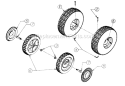 Part Location Diagram of 634-0102 MTD RIM Assembly COMPLETE