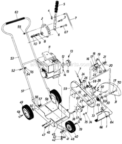 Page A Diagram and Parts List for 24596-7 1986 MTD Edger