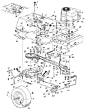 Page M Diagram and Parts List for 246-692-122 1986 MTD Lawn Tractor