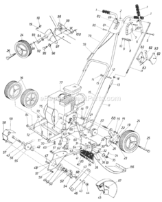 Page A Diagram and Parts List for 24604-9 1989 MTD Edger