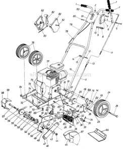Page A Diagram and Parts List for 24604S 1985 MTD Edger