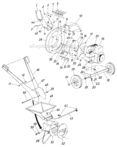Part Location Diagram of 36522 MTD Inlet Guide Assembly