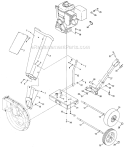 ChuteFrameWheels Diagram and Parts List for 24A-452G729  MTD Chipper Shredder
