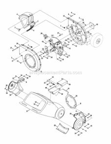 Part Location Diagram of 781-0574-0638 MTD Shredder Plate