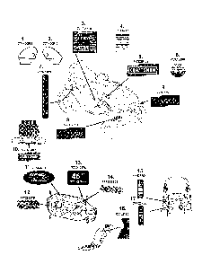 Decals Diagram and Parts List for 13A878XT299  MTD Lawn Tractor