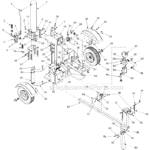Part Location Diagram of 725-2059 MTD Left Hand Taillight Assembly