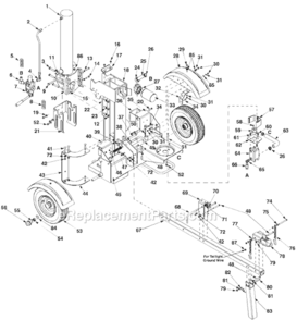 Page A Diagram and Parts List for 24AF570L722 2005 MTD Log Splitter