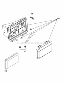 1_X_65Lu_Air_Cleaner Diagram and Parts List for 24BF51MX704 2013 MTD Log Splitter