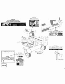 Label_Map Diagram and Parts List for 24BF550M006 2010 MTD Log Splitter