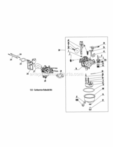 Page B Diagram and Parts List for 24BG55M1706 2012 MTD Log Splitter