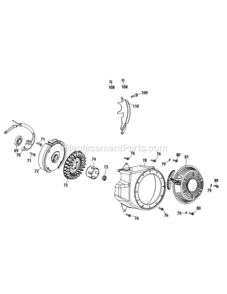 170-L0-11_Flywheel_And_Blower_Housing Diagram and Parts List for 24BG55M3006 2011 MTD Lawn Mower