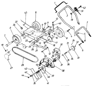 Page A Diagram and Parts List for 250534 1990 MTD Edger