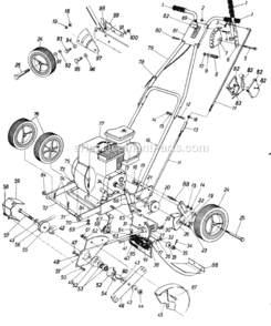 Page A Diagram and Parts List for 250586 1990 MTD Edger