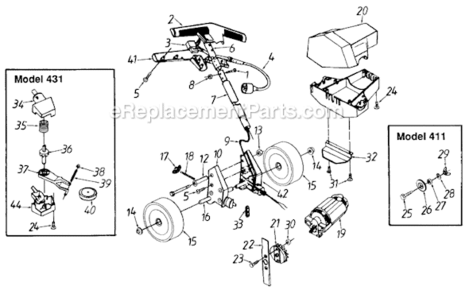 Part Location Diagram of 750-0831 MTD Upper Tube