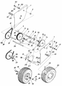 Page E Diagram and Parts List for 251-586-034  MTD Snow Blower