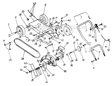 Page A Diagram and Parts List for 251534 1991 MTD Edger
