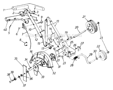 Page A Diagram and Parts List for 252-512-352 1992 MTD Edger
