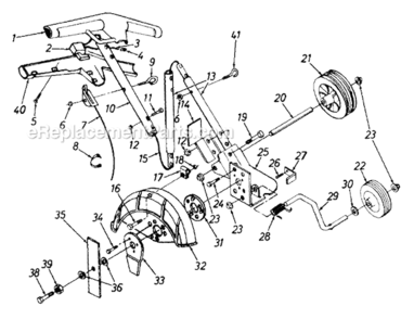 Page A Diagram and Parts List for 253-512-002 1993 MTD Edger