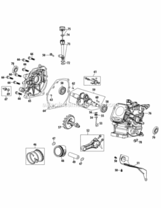 265-Ju-11_Crankcase Diagram and Parts List for 265-JU-11  MTD Engine