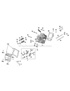 265-Ju-11_Cylinder_Head Diagram and Parts List for 265-JU-11  MTD Engine